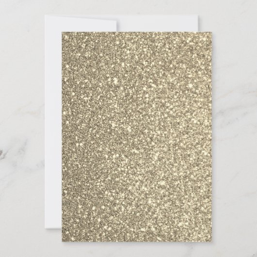 Zwarte Gouden Sweet 16 Moderne Foto Glitter Uitnod Kaart (Achterkant)