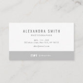 zwarte gouden tekstfotograaf visitekaartje (Achterkant)