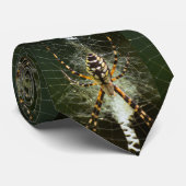 zwarte gouden tuinspin stropdas (Opgerold)