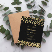 Zwarte gouden uitnodiging