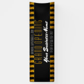 Zwarte | Gouden Van Bedrijfs strepen Elegante Spandoek (Verticaal)