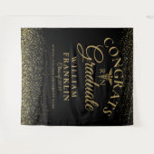 Zwarte Gouden Verpleegsterschool Afstudeerfoto Ach Wandkleed (Voorkant (horizontaal))