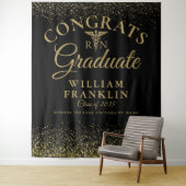 Zwarte Gouden Verpleegsterschool Afstudeerfoto Ach Wandkleed (In situ)