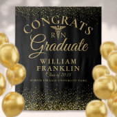 Zwarte Gouden Verpleegsterschool Afstudeerfoto Ach Wandkleed