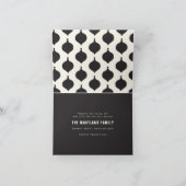 Zwarte & gouden vintage vrolijke chritsmasfoto aankondiging (Binnen)