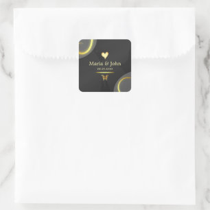 Zwarte gouden vlinder stickers