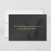 Zwarte gouden vlinders RSVP Kaartje (Achterkant)