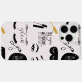 Zwarte Gouden Wimpers Glam Verjaardag Case-Mate iPhone Case (Achterkant (horizontaal))