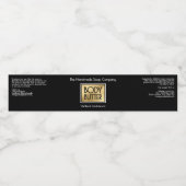Zwarte, gouden, witte body butter pot label waterfles etiket (Enkel label)