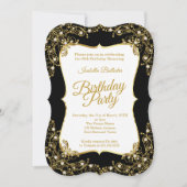 Zwarte gouden witte parels kaart (Voorkant)