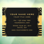 Zwarte Gouden Zakelijke Kaart Ruitsticker Sjabloon Raamsticker (Vel 3)