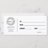 Zwarte Gouden Zakelijke Logo Cadeau Certificaat (Achterkant)
