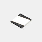 Zwarte Gouden Zakelijke Logo Post-it® Notes (Schuin)