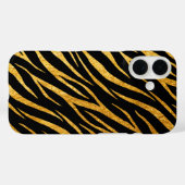 Zwarte gouden zebraprint met vrouwelijke chic luxe Case-Mate iPhone case (Achterkant (horizontaal))