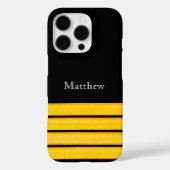Zwarte gouden zeemacht Case-Mate iPhone case (Achterkant)