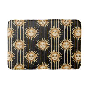 Zwarte Gouden Zon Wimpers Badmat