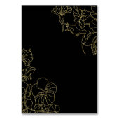 Zwarte goudfeest kaart (Achterkant)