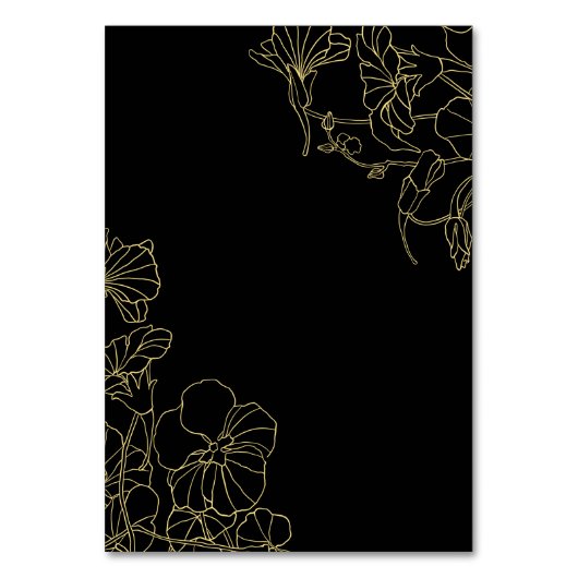 Zwarte goudfeest kaart (Achterkant)