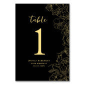 Zwarte goudfeest kaart (Voorkant)