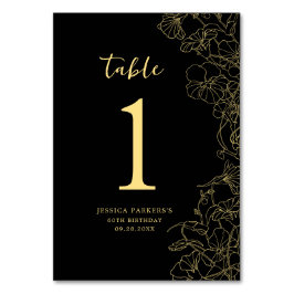 Zwarte goudfeest kaart