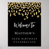 Zwarte goudfeest welkom in het Parlement Poster (Voorkant)