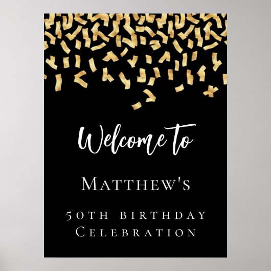 Zwarte goudfeest welkom in het Parlement Poster (Voorkant)