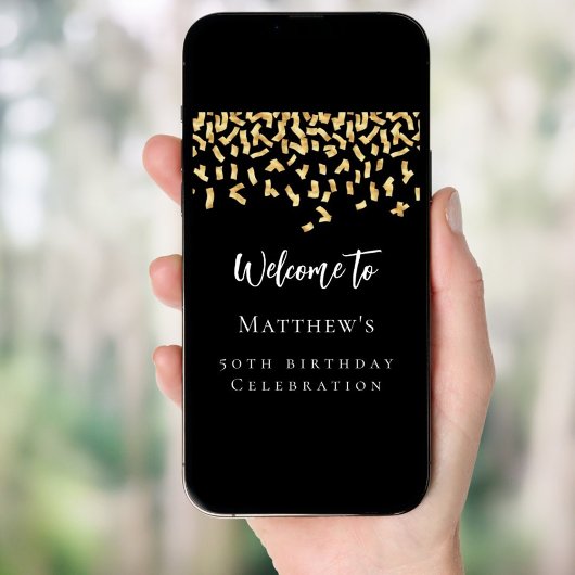 Zwarte goudfeest welkom in het Parlement Poster