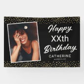 Zwarte goudfoto Alle leeftijden Spandoek (Horizontaal)