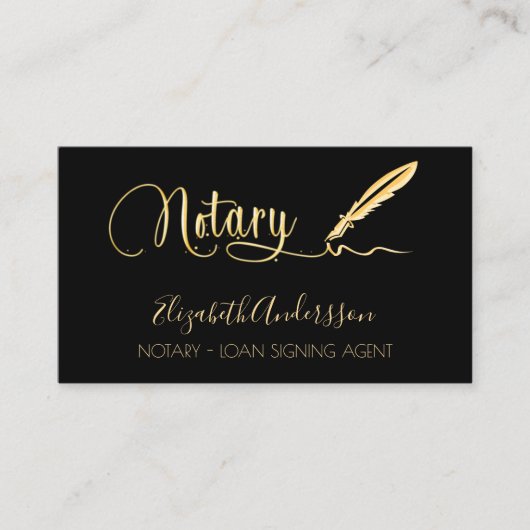 Zwarte goudfoto QR-code Visitekaartje (Voorkant)