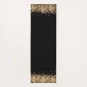 Zwarte goudgilter foto collage, aangepaste naam yogamat (Achterkant)