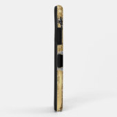 Zwarte goudglitter Bling Driving Diamond Naam Case-Mate iPhone Case (Achterkant/rechts)