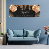 Zwarte goudglitter-driftnaam op feestdag spandoek