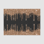 Zwarte goudglitter druppelt luxe luxe tissuepapier (Voorkant)