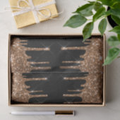 Zwarte goudglitter druppelt luxe luxe tissuepapier (Geschenk)