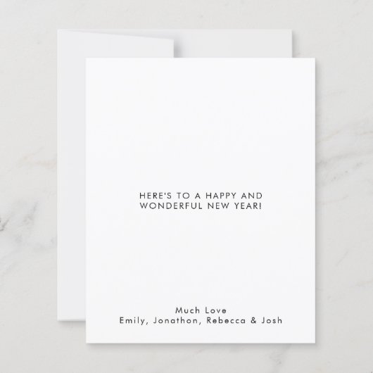 Zwarte goudglitter-script, nieuw jaar (Achterkant)