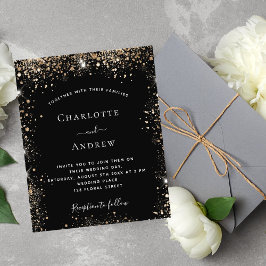 Zwarte goudglitter spargel flyer