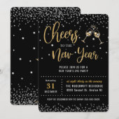 Zwarte goudglitter voor de Eve Party van Chic New  Kaart (Voorkant / Achterkant)