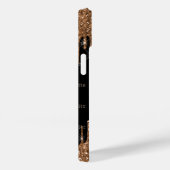 Zwarte goudglitterdruppels, naam glamoureus Case-Mate iPhone case (Achterkant / Rechts)