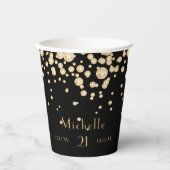 Zwarte goudgouddiamanten papieren bekers (Voorkant)