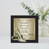 Zwarte goudhiel - baard kaart (Staand voorkant)