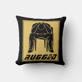 zwarte goudhoudend Man | Man voor denking Kussen