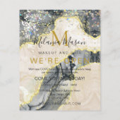 Zwarte goudhoudende vloeibare Waterverf alcoholink Flyer (Achterkant)