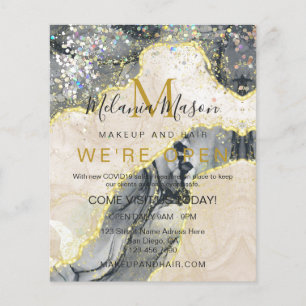 Zwarte goudhoudende vloeibare Waterverf alcoholink Flyer