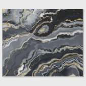 Zwarte goudhoutskool, marmer cadeaupapier (Vlak)