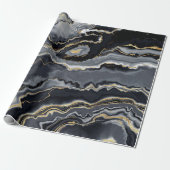 Zwarte goudhoutskool, marmer cadeaupapier (Uitgerold)