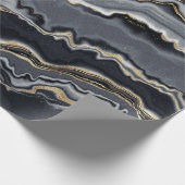Zwarte goudhoutskool, marmer cadeaupapier (Hoek)