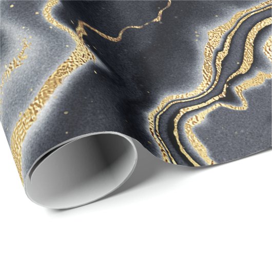 Zwarte goudhoutskool, marmer cadeaupapier (Rol Hoek)