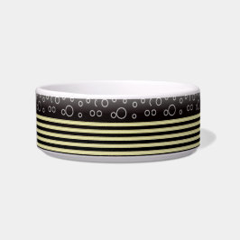 Zwarte goudhulzen en stripes Middelgrote Pet Bowl Voerbakje
