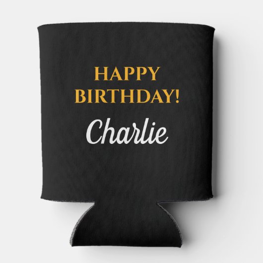 Zwarte goudkaas en bier van elke leeftijd blikjeskoeler (Achterkant)