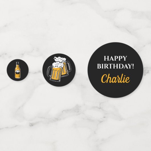 Zwarte goudkaas en bier van elke leeftijd confetti (Voorkanten)
